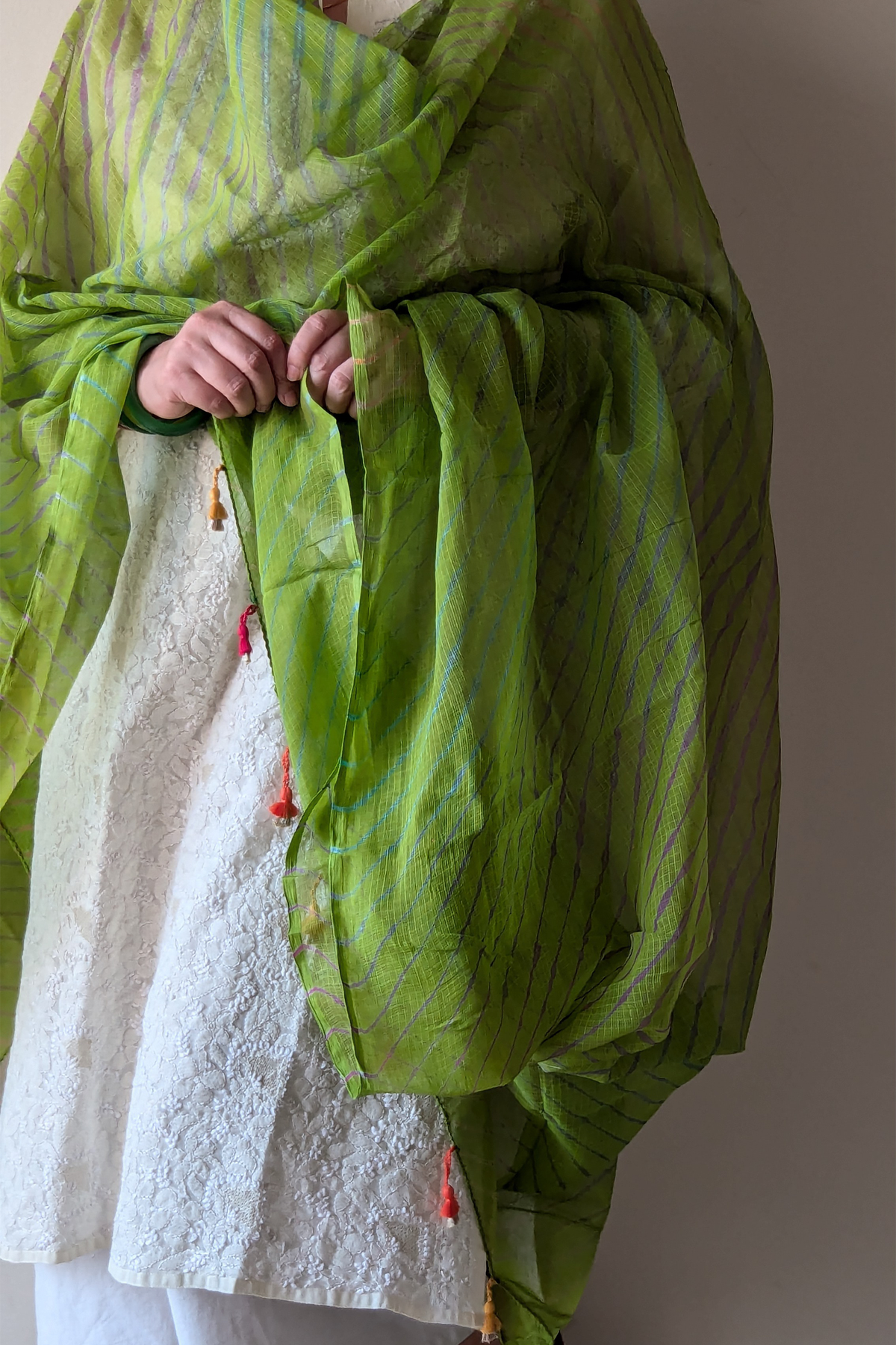 green dupatta